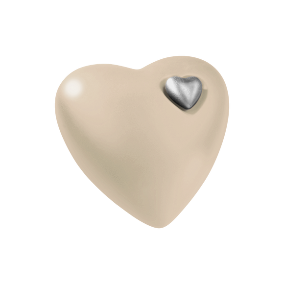 Feuer und Erde Herz Bio Lehm Urne