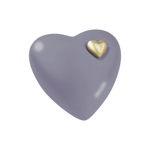 Feuer und Erde Herz Bio Lehm Urne