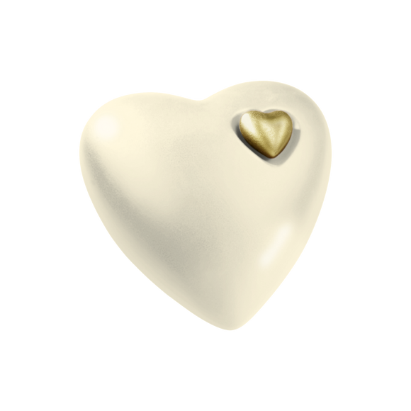 Feuer und Erde Herz Bio Lehm Urne