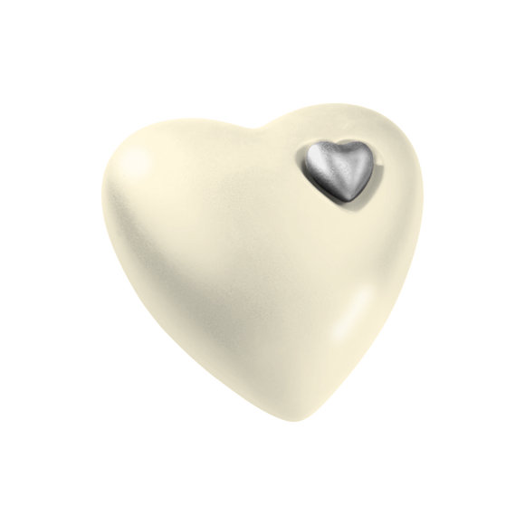 Feuer und Erde Herz Bio Lehm Urne