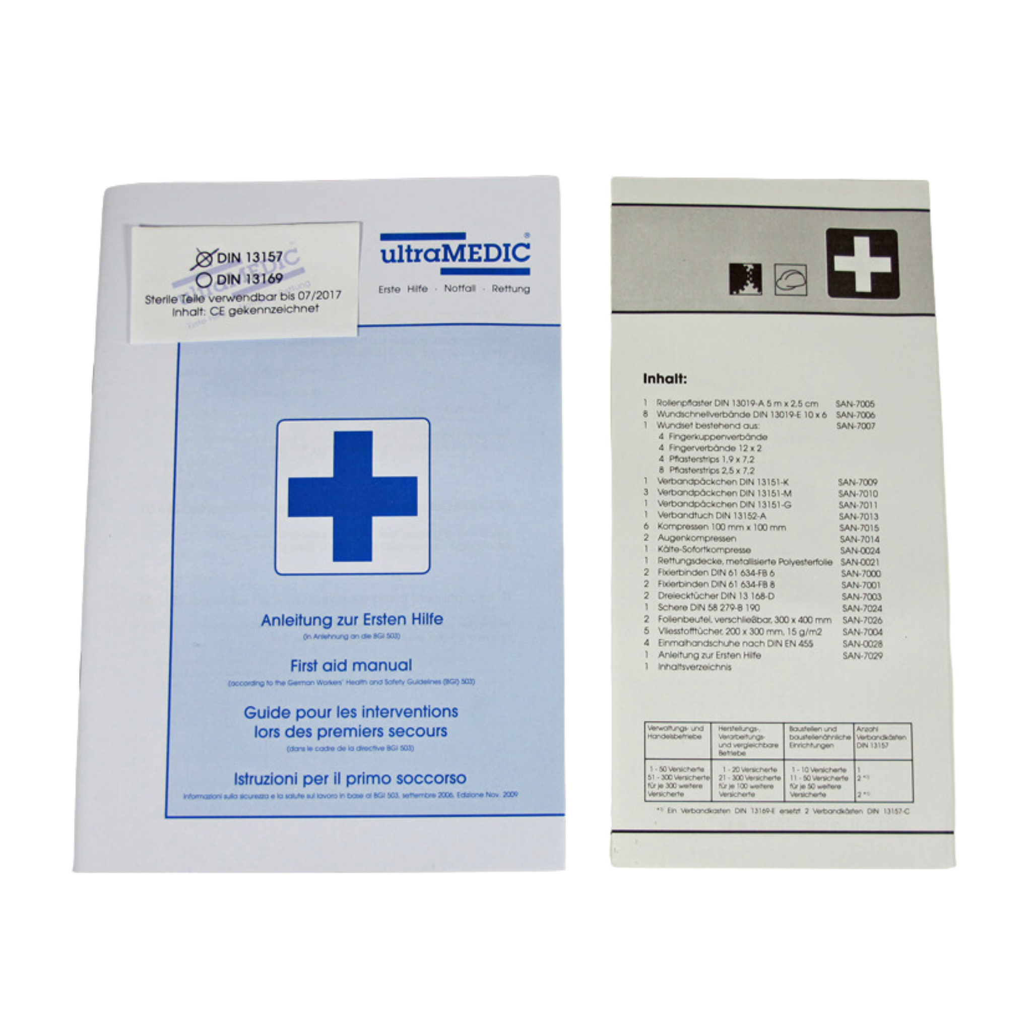 Lavabis replacement filling for first aid kit small according to DIN 13157 72 pieces - 0