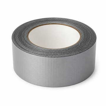 Cinta adhesiva de tejido, 50 m x 48 mm, plateada