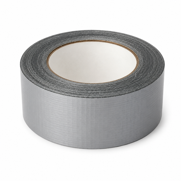 Cinta adhesiva de tejido, 50 m x 48 mm, plateada