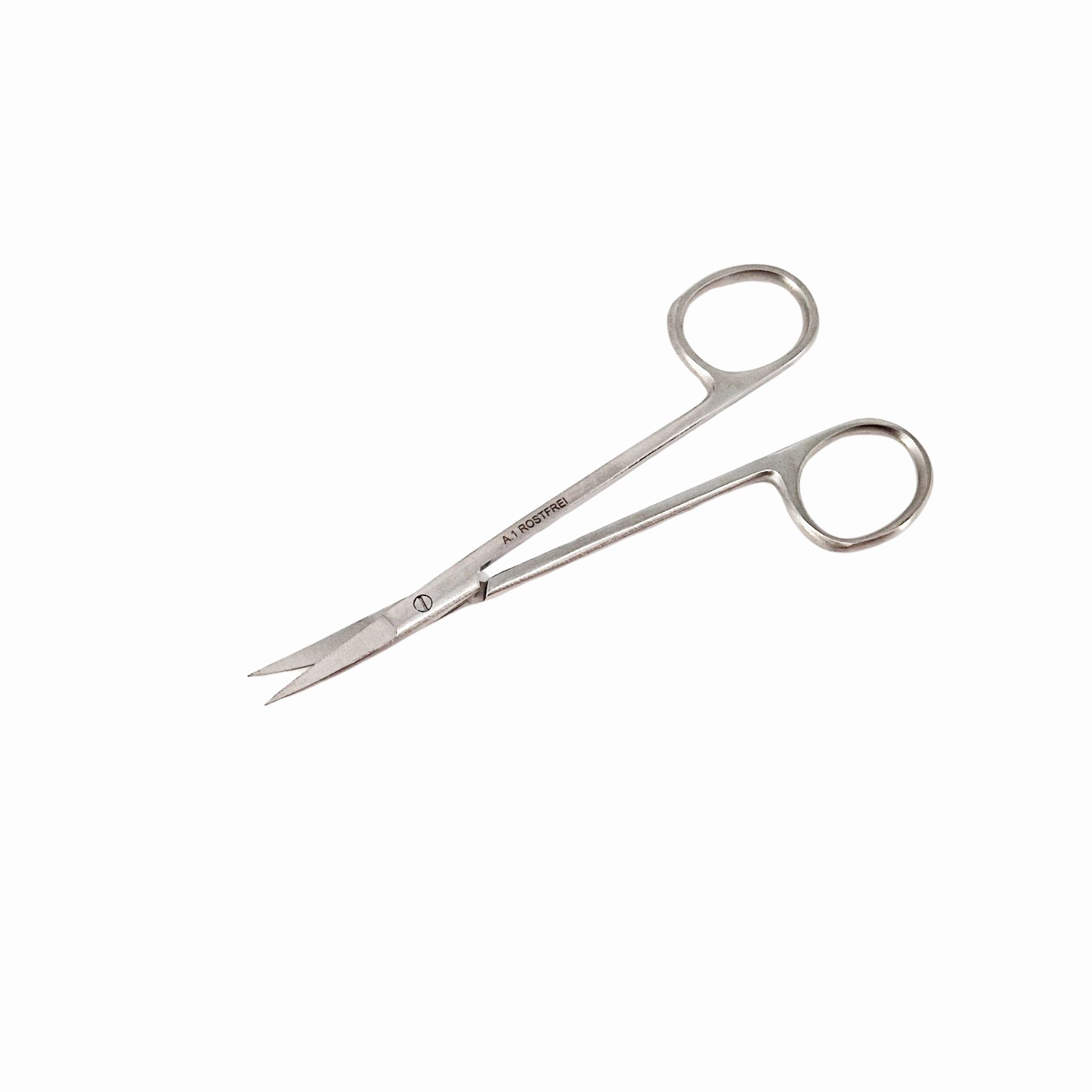 Lavabis skin and thread scissors curved stainless steel