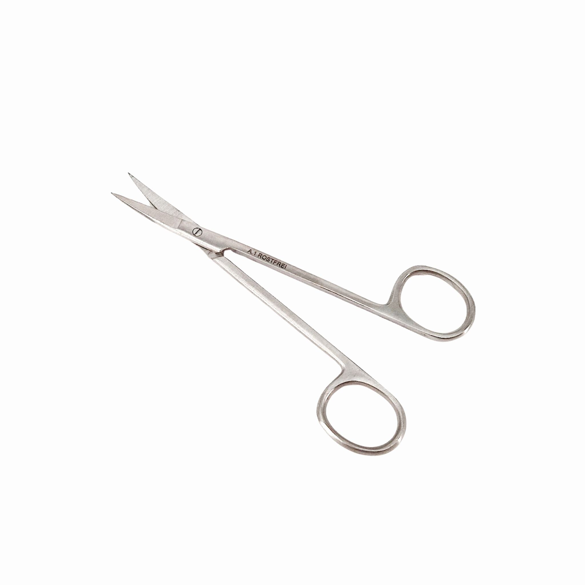 Lavabis skin and thread scissors curved stainless steel