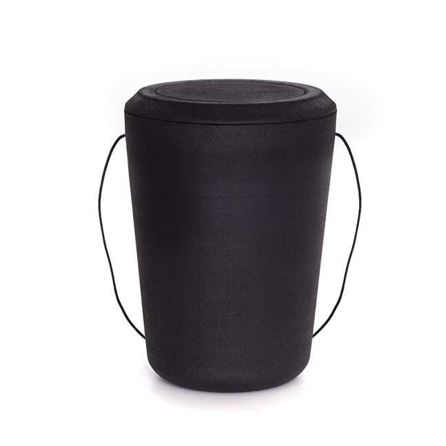 Coal urn with integrated lowering rope - 0