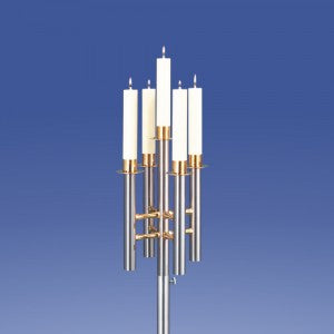 Zimmermann Leuchter Saphir 5-Flammer dreidimensional