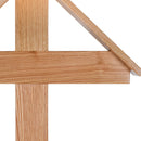 Lavabis Grabkreuz mit Dach klein Roteiche lackiert-2