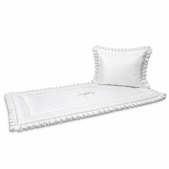 Lavabis blanket set Serge cross-rose gold 350 g/m²