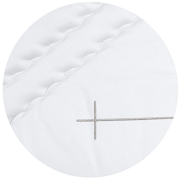Lavabis Deckengarnitur Kreuz Silber