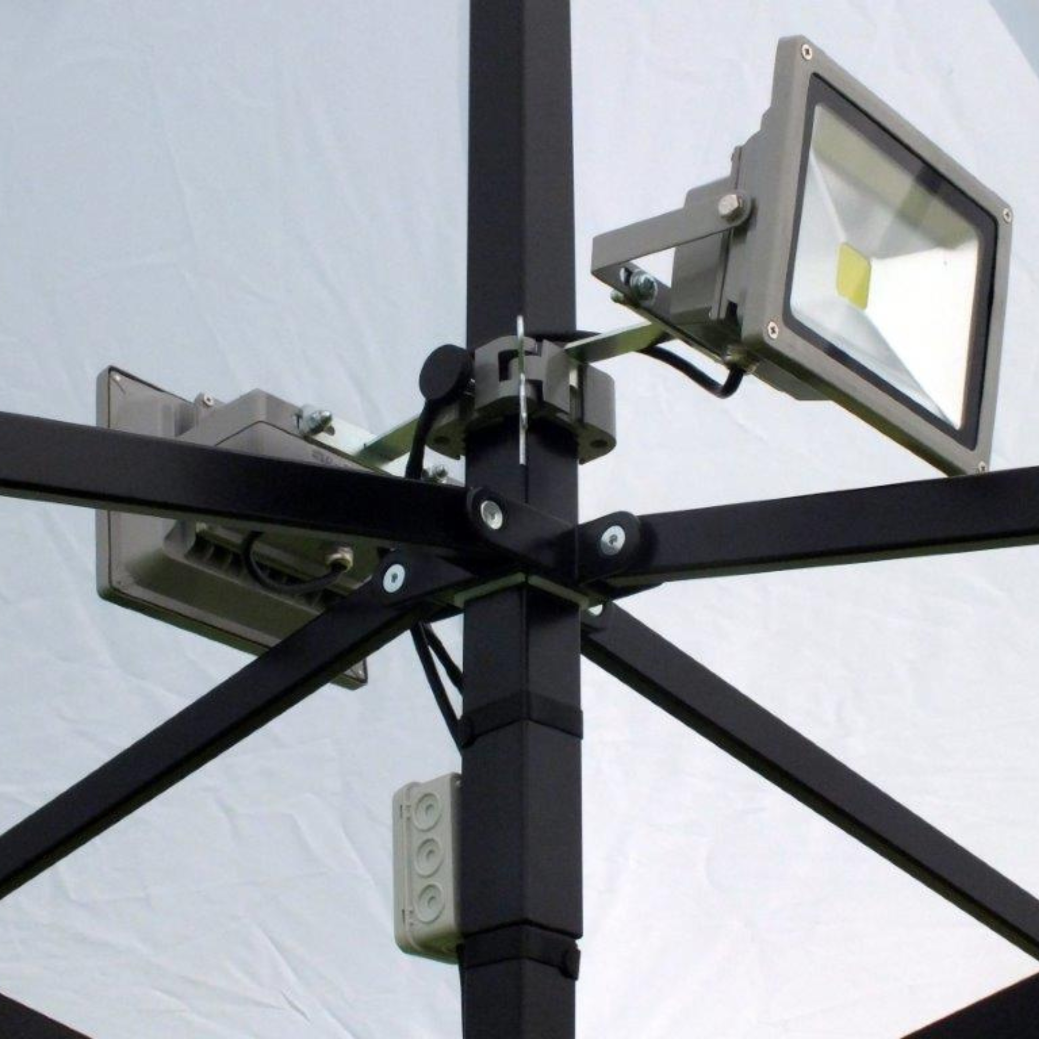 Lavabis folding tent system LED lighting
