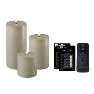 Deluxe Homeart LED Kerzen Set Indoor Sandfarben
