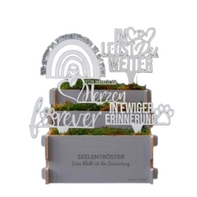 Grabstecker mit Trauerspruch 20er Set mit Display