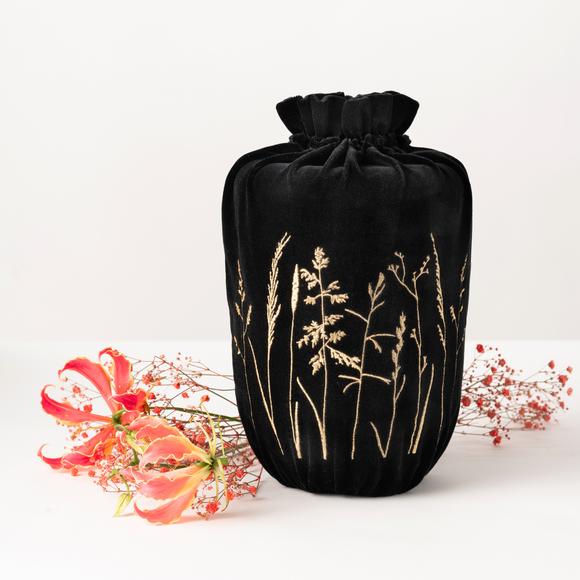 Last Velvet Textile Urne Samt Gräser