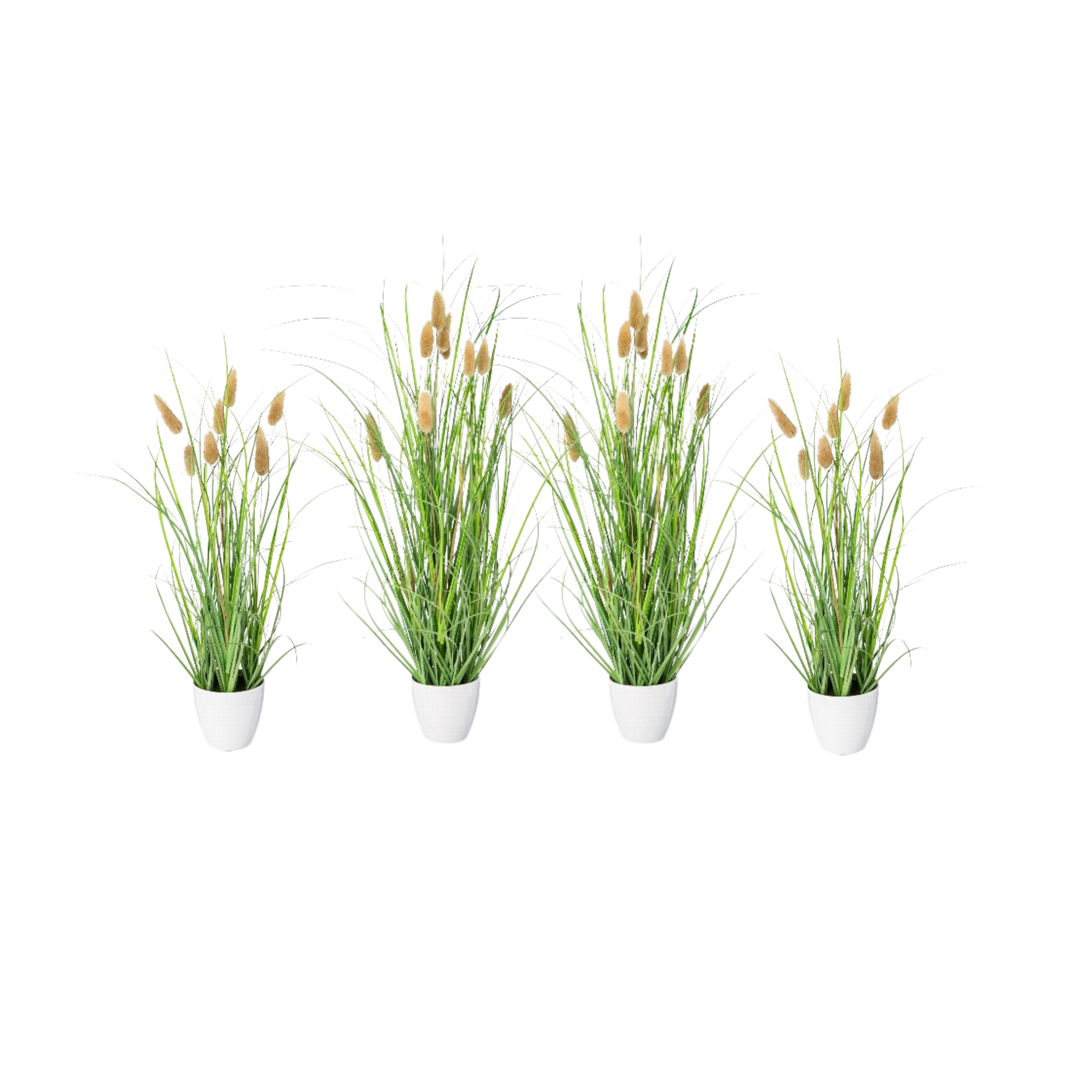 Artificial grass Lagurus artificial plant deco set of 4