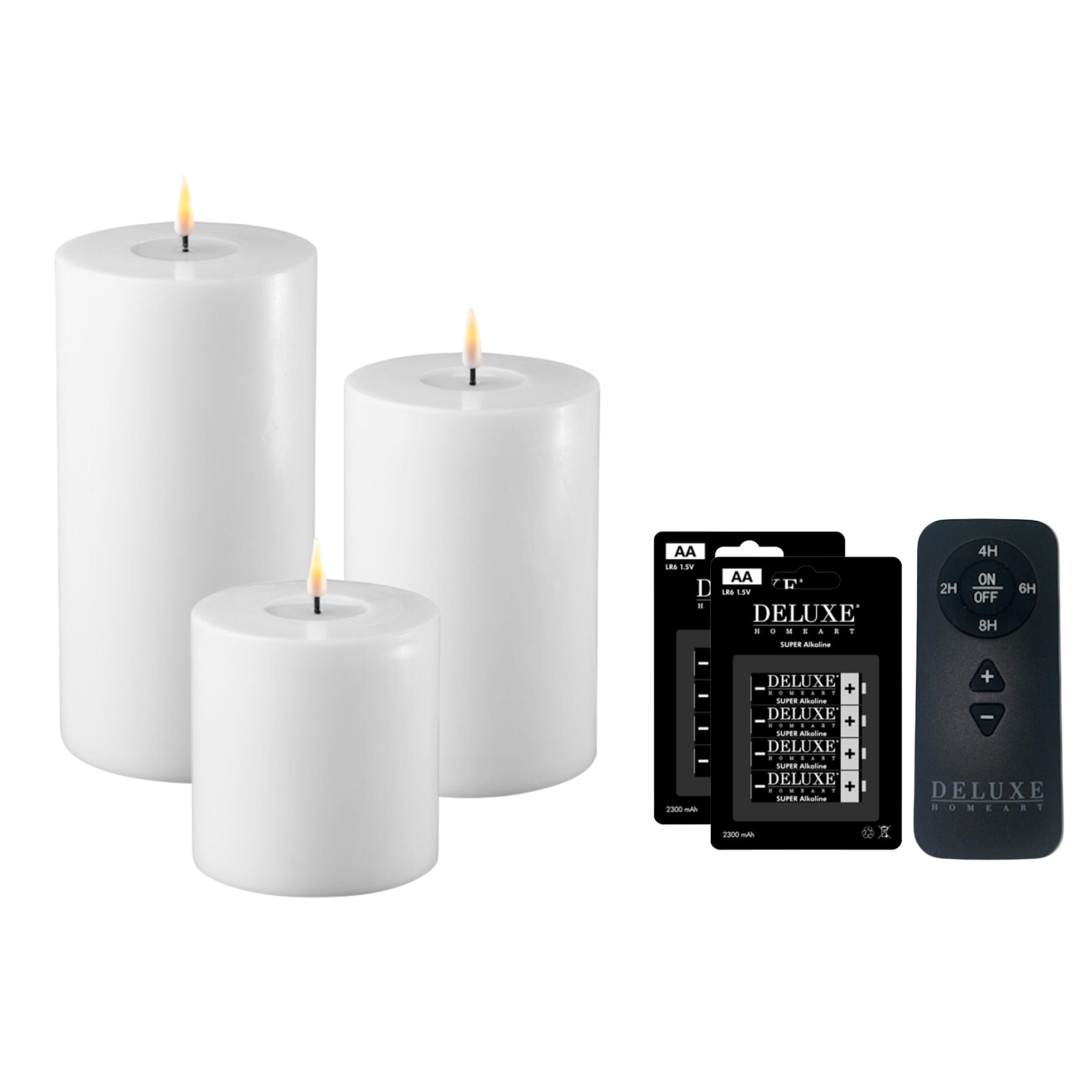 Deluxe Homeart LED candle set indoor white