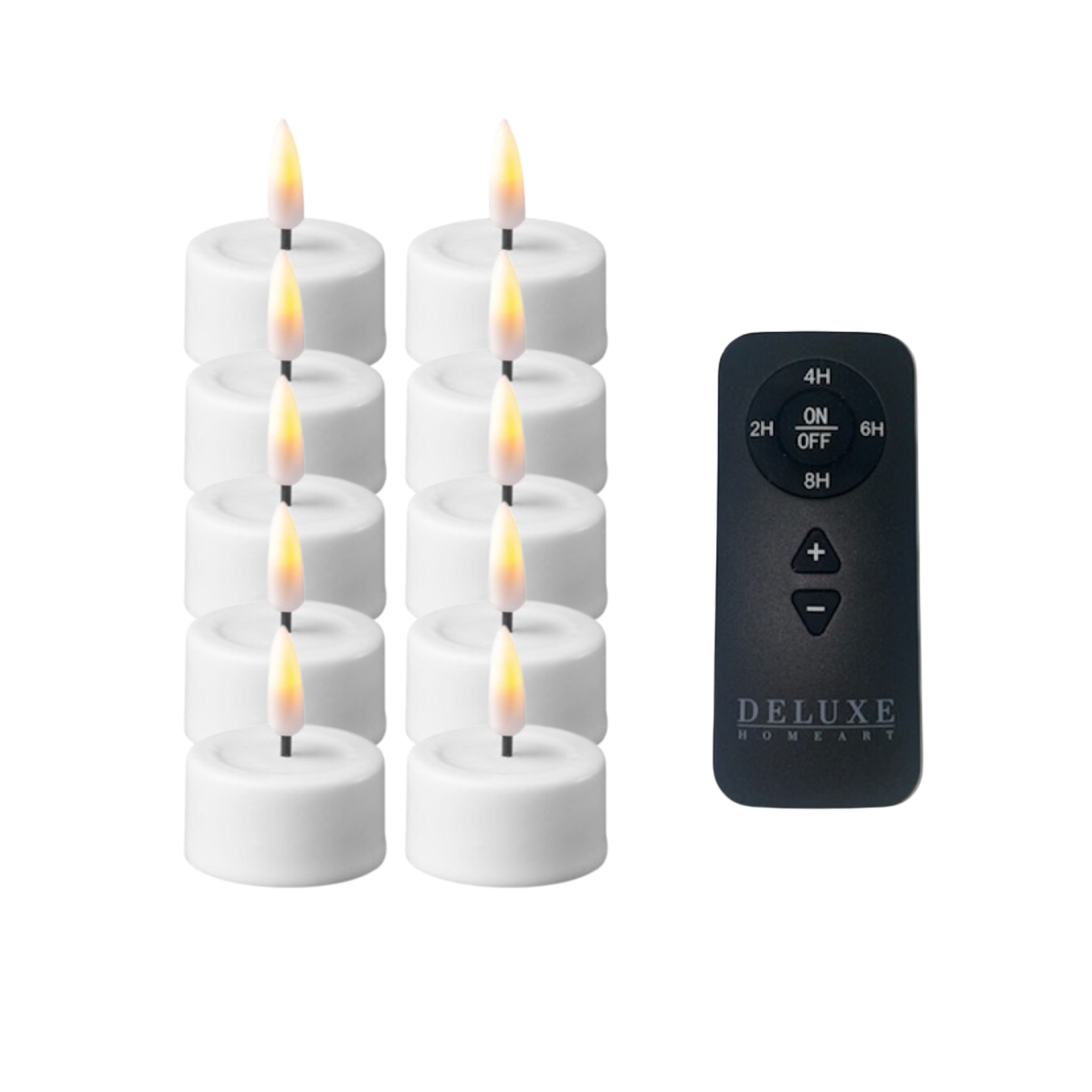 Deluxe Homeart LED tea light candle set indoor white