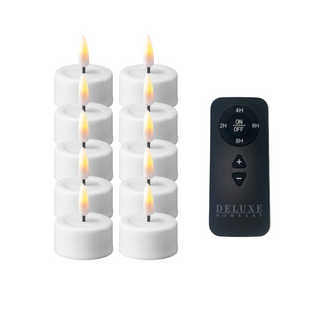 Deluxe Homeart LED Teelicht Kerzen Set Indoor weiß