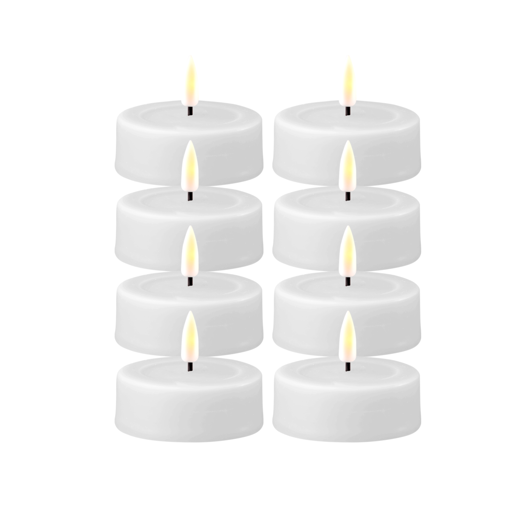 Deluxe Homeart LED tea light candle set indoor white