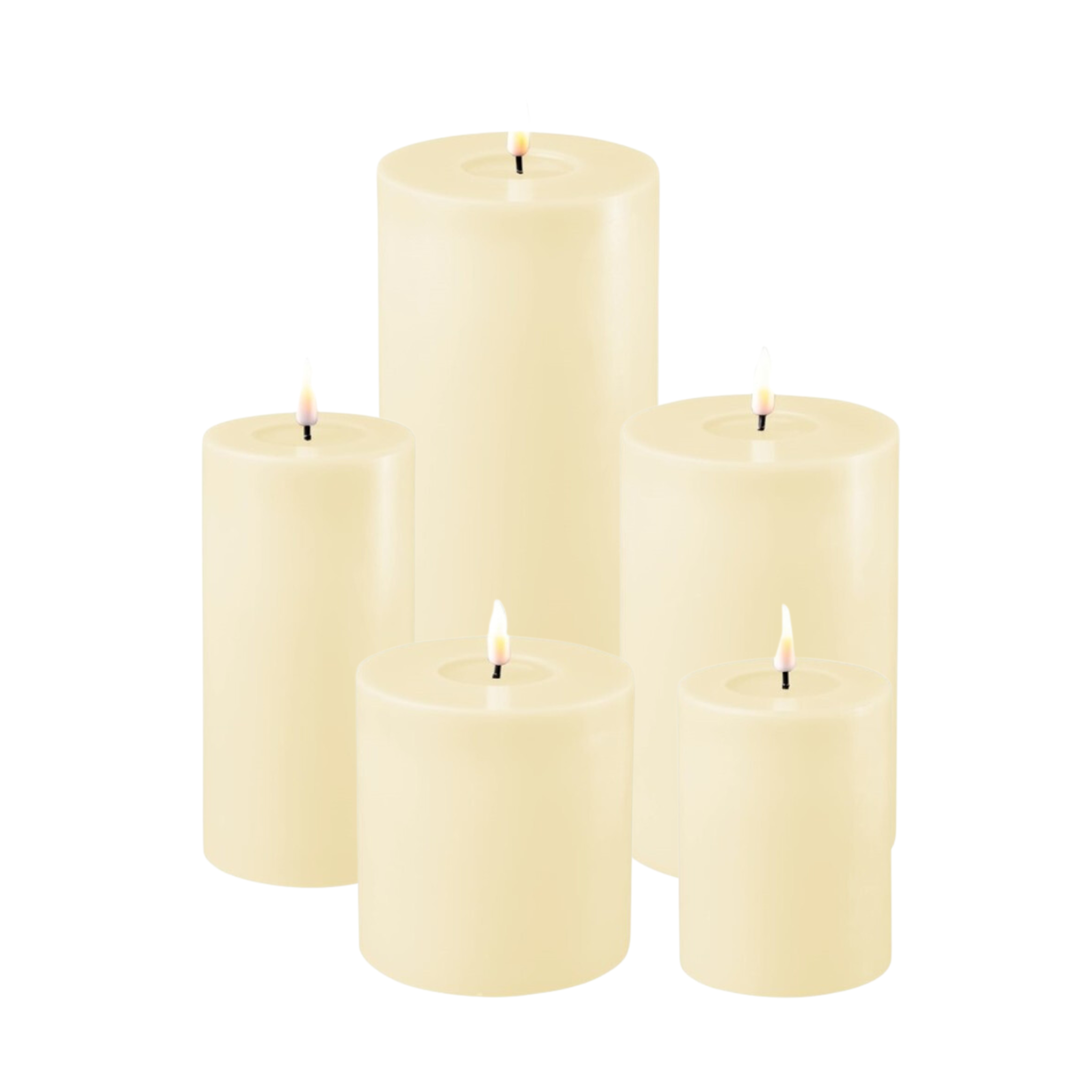 Deluxe Homeart LED candle set indoor cream
