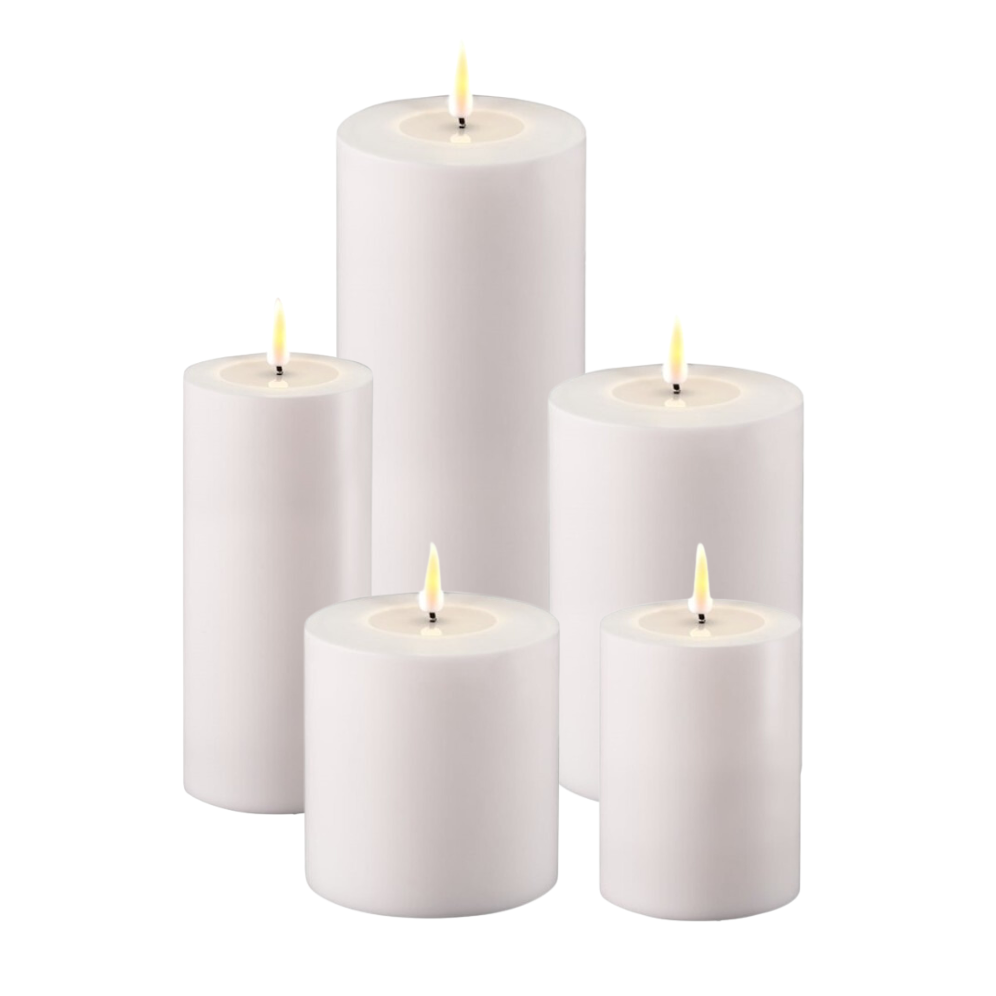 Deluxe Homeart LED candle set outdoor white - 0