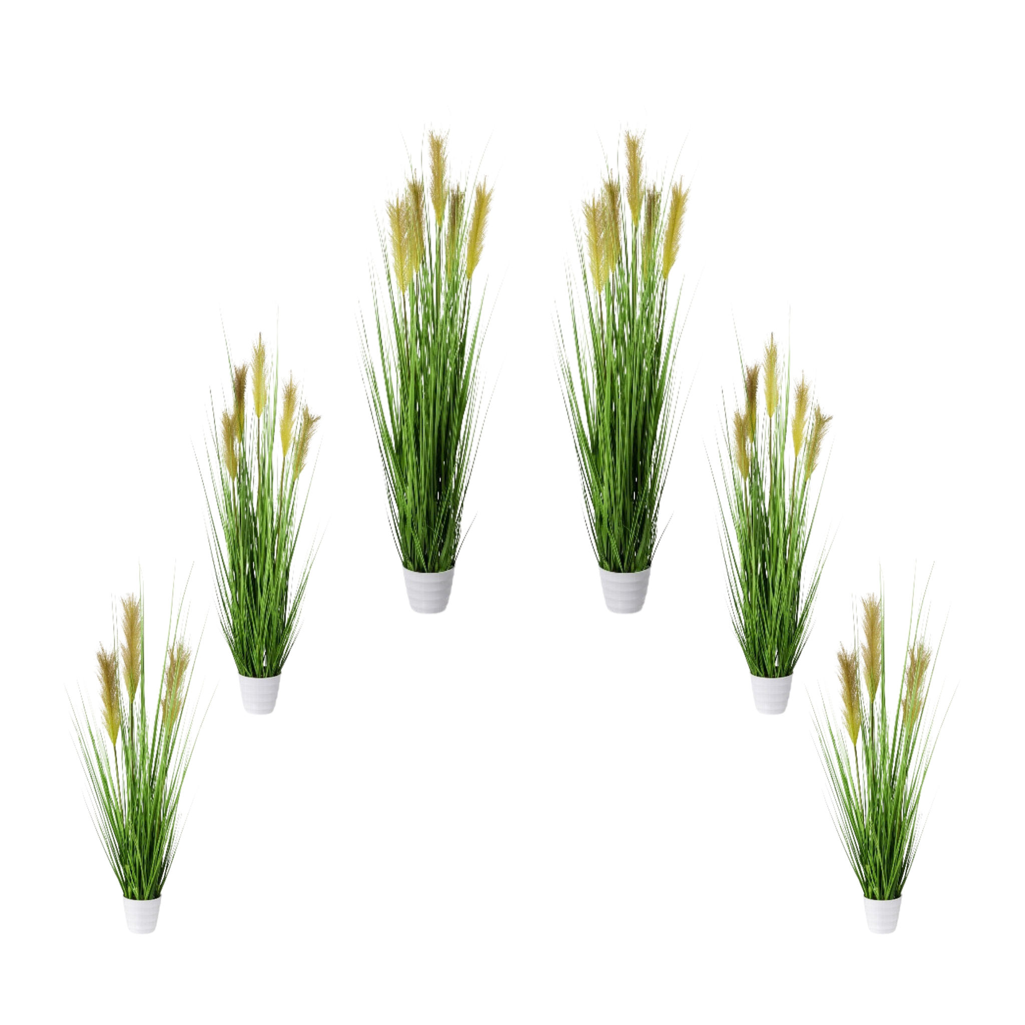 Grass bush artificial plants artificial grass deco set of 6 large