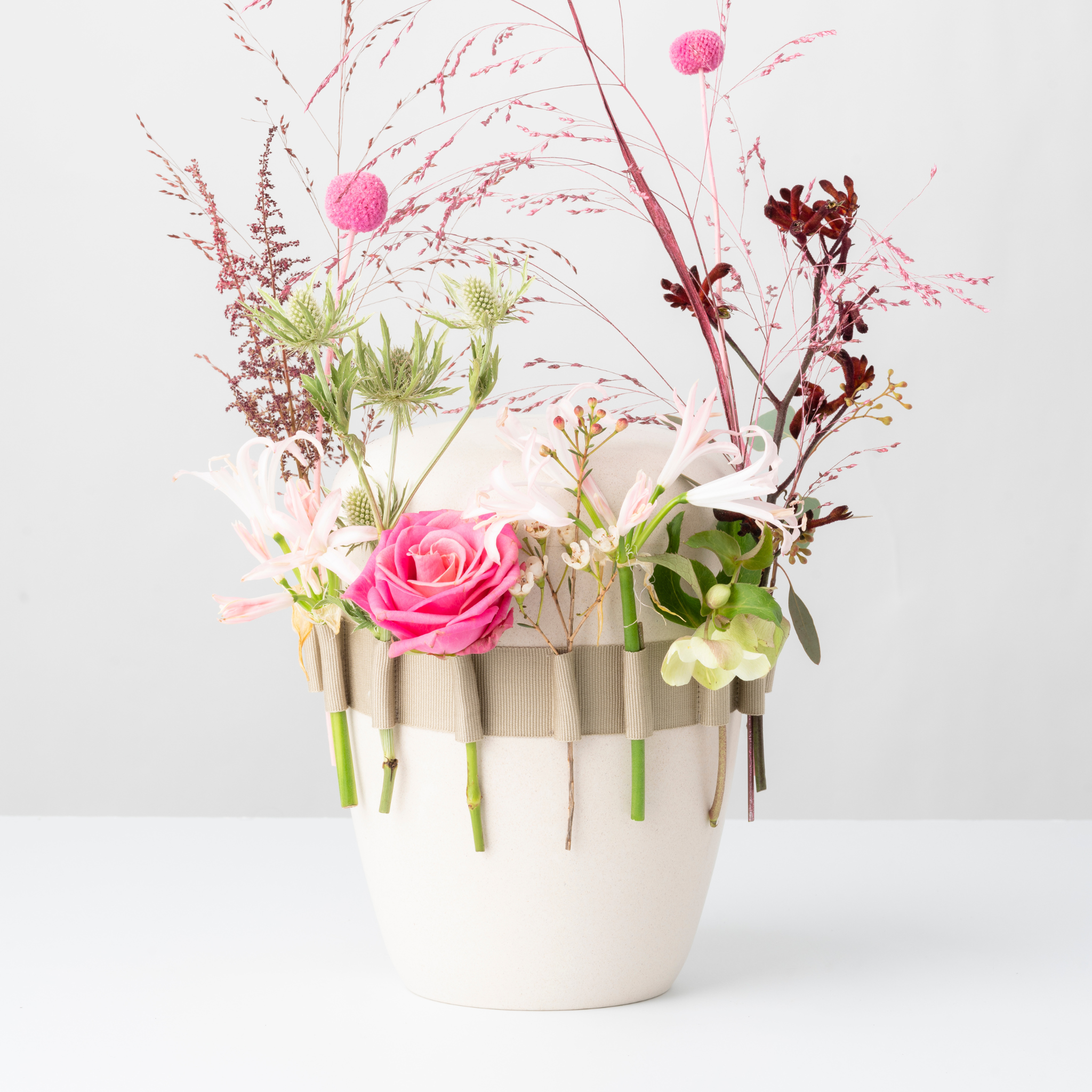 Last Velvet flower ribbon for urns