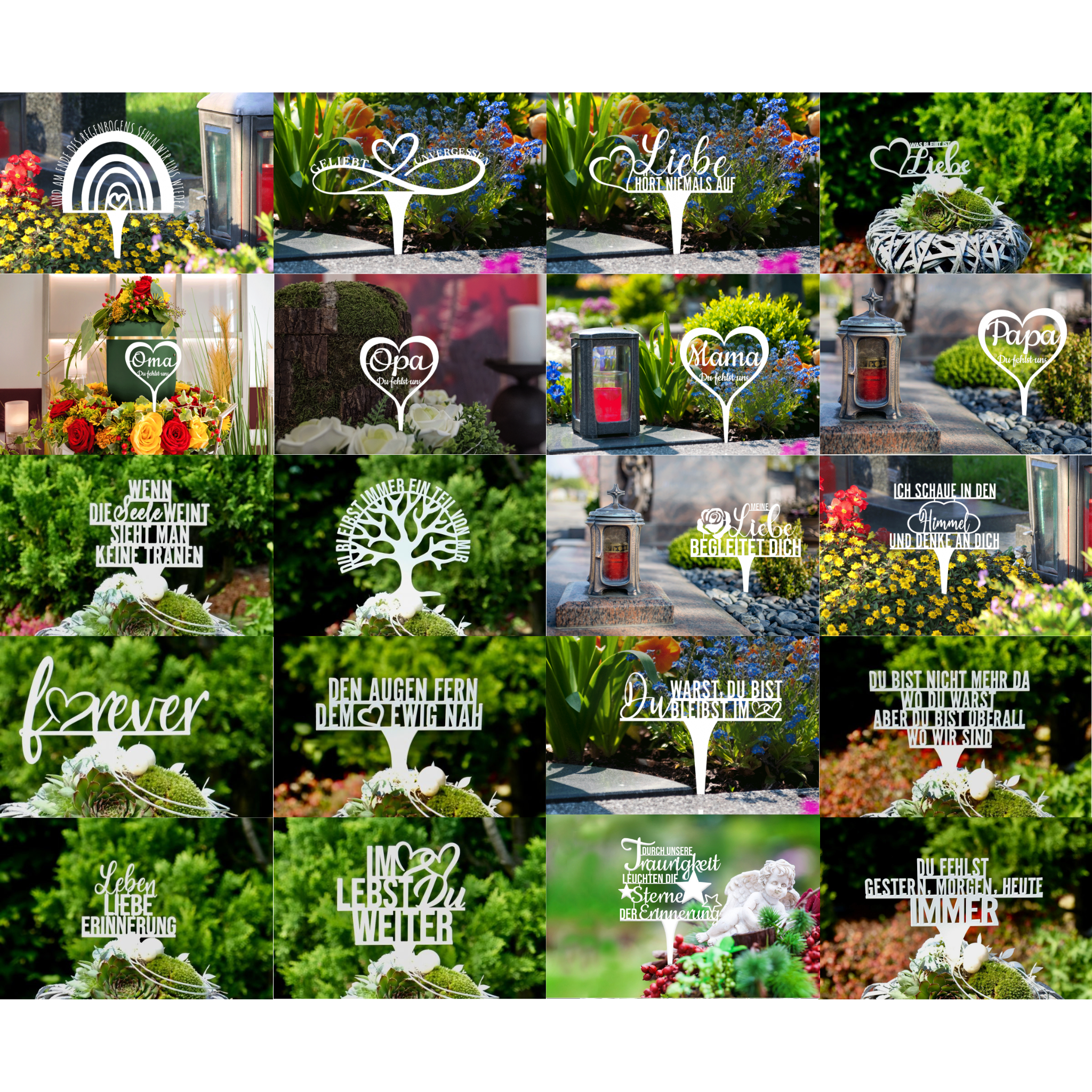 Grabstecker Rost-Optik - 'Fern Bei Den Sternen' Buch Mit Engel Als Wetterfeste Grabdekoration