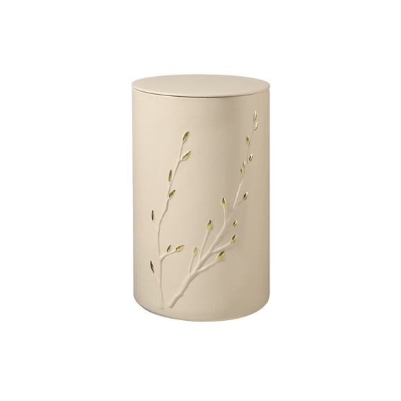 Fire and earth Rondo Zen organic clay urn