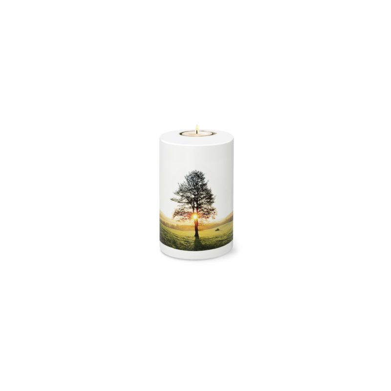 Fire and earth resting tree memory organic clay urn - 0