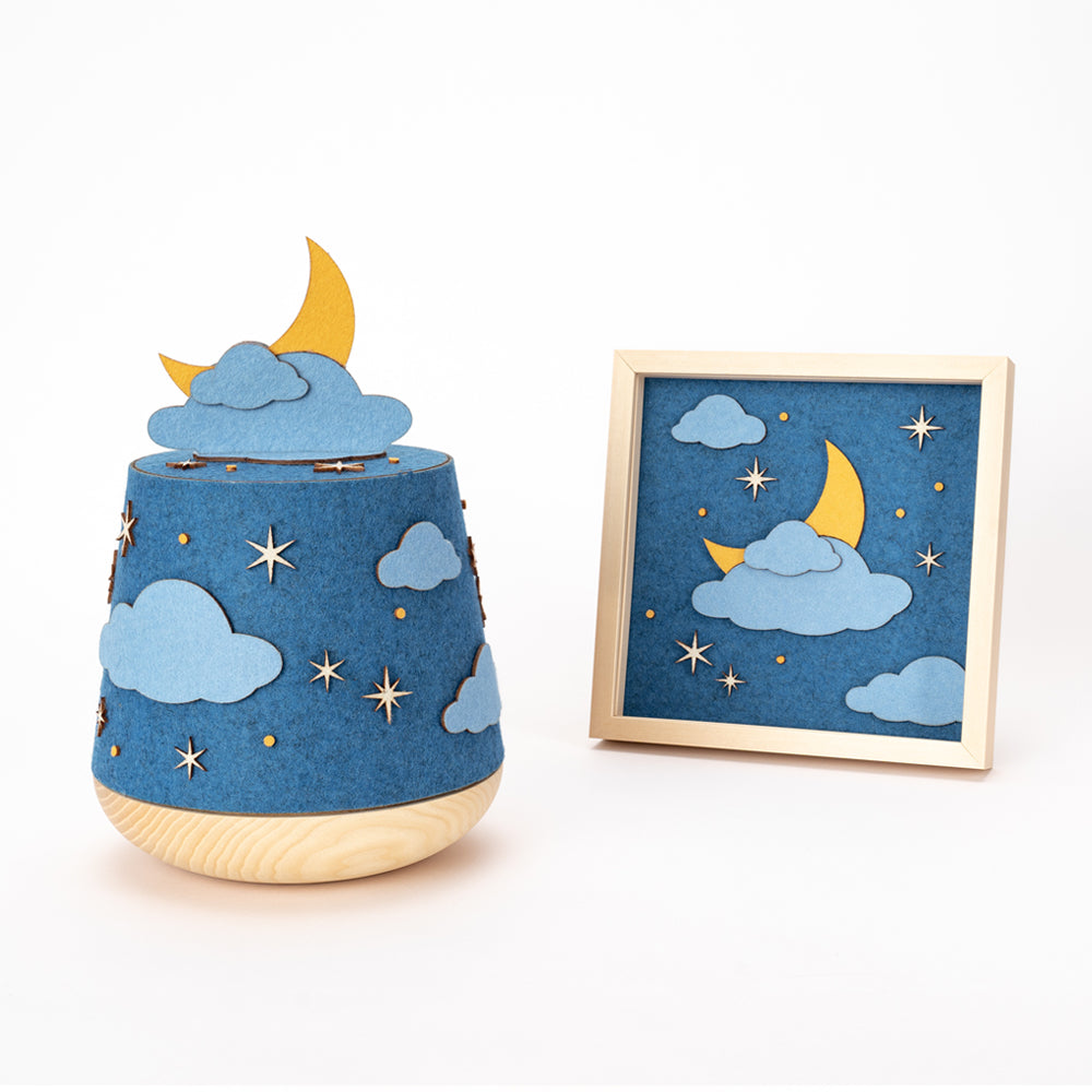 Kaufen kinderurne-sternenhimmel-erinnerungsbild Samosa Kinder Urne Sternenhimmel Holz Filz