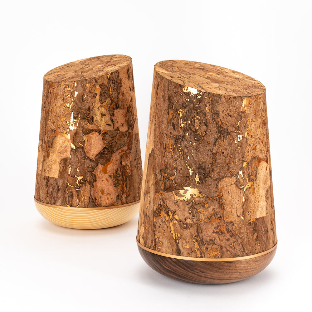 Samosa Kork-Holz Urne Kupfer-Braun