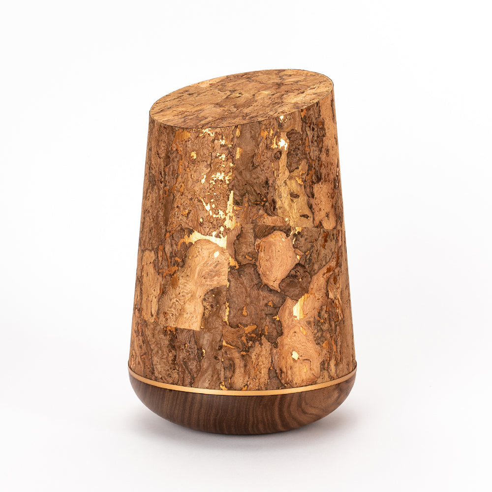 Samosa Kork-Holz Urne Kupfer-Braun - 0
