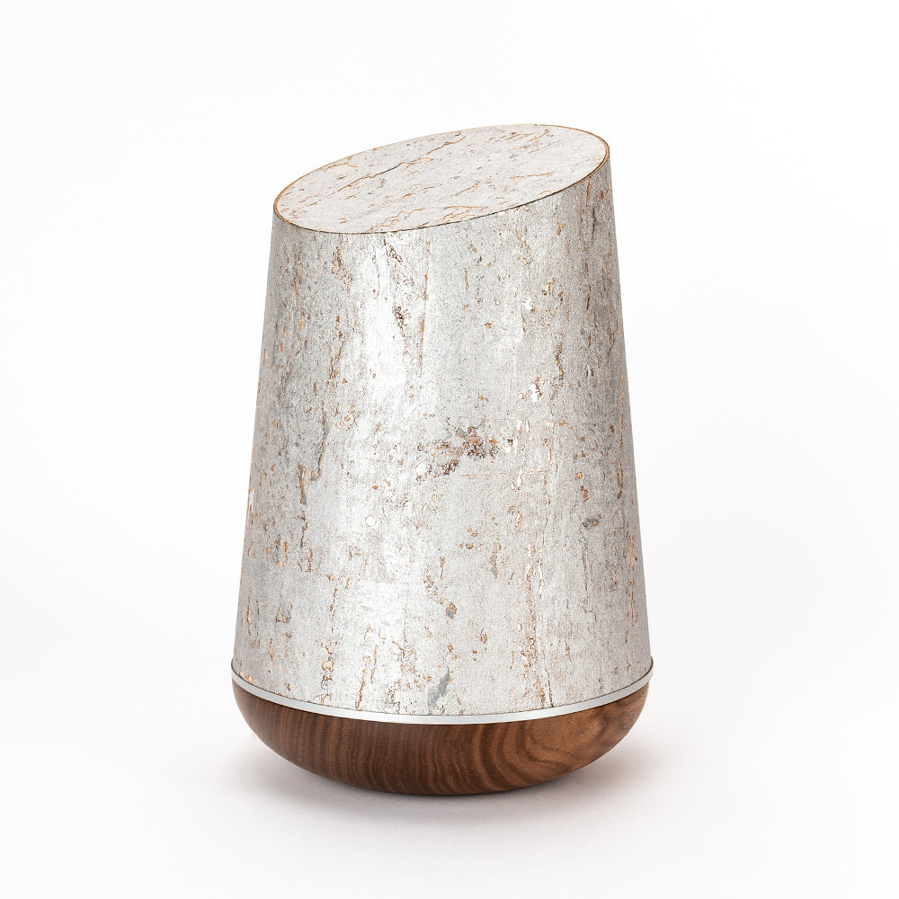 Samosa cork wood urn silver - 0