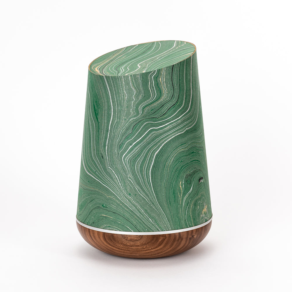 Samosa Marmoré wood urn fir green-silver - 0