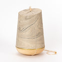 Samosa Marmoré-Holz Urne Warmgrau-Gold