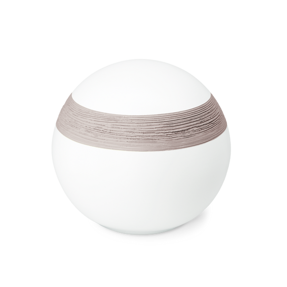 Feuer und Erde Semi Kugel Bio Lehm Urne