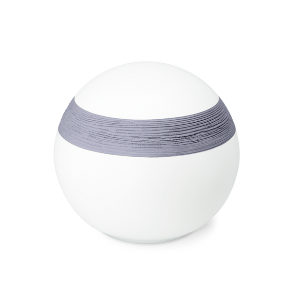 Feuer und Erde Semi Kugel Bio Lehm Urne