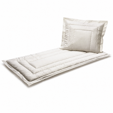 Blanket set premium viscose cream