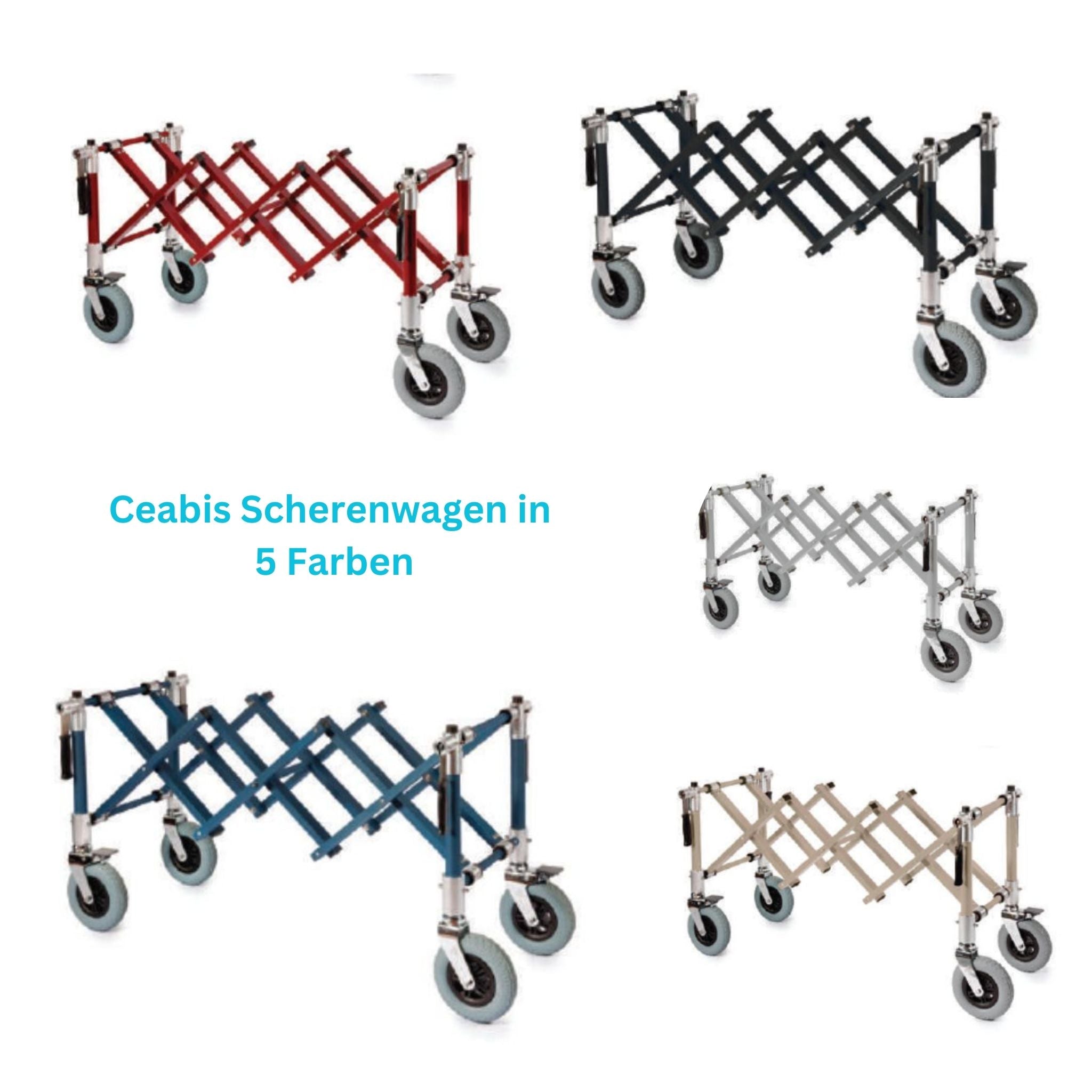 Ceabis scissor trolley in 5 colors