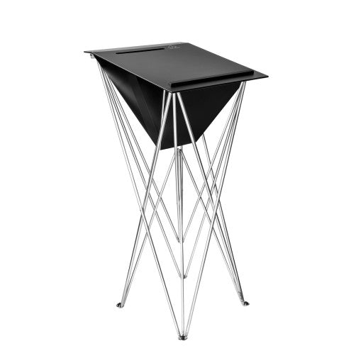 Spider foldable writing desk made of aluminum and acrylic glass