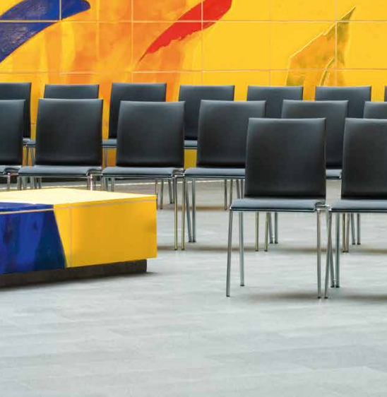 Sedia impilabile Lavabis Legno imbottito senza braccioli