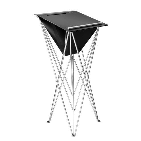 Spider foldable writing desk made of aluminum and acrylic glass