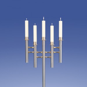 Zimmermann Leuchter Saphir 5-Flammer Welle