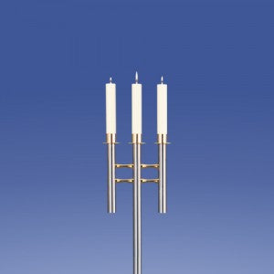 Zimmermann Leuchter Saphir 3-Flammer Gerade