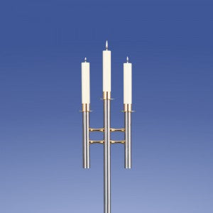 Zimmermann Leuchter Saphir 3-Flammer Pyramide