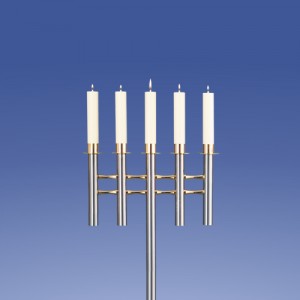 Zimmermann Leuchter Saphir 5-Flammer Gerade