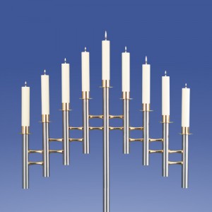 Lámpara de araña Zimmermann Saphir pirámide de 9 llamas