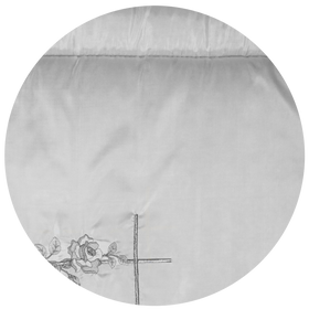 Lavabis Deckengarnitur Kreuz Rose silber - 0