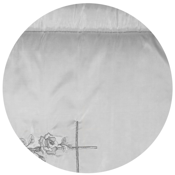 Lavabis Deckengarnitur Kreuz Rose silber